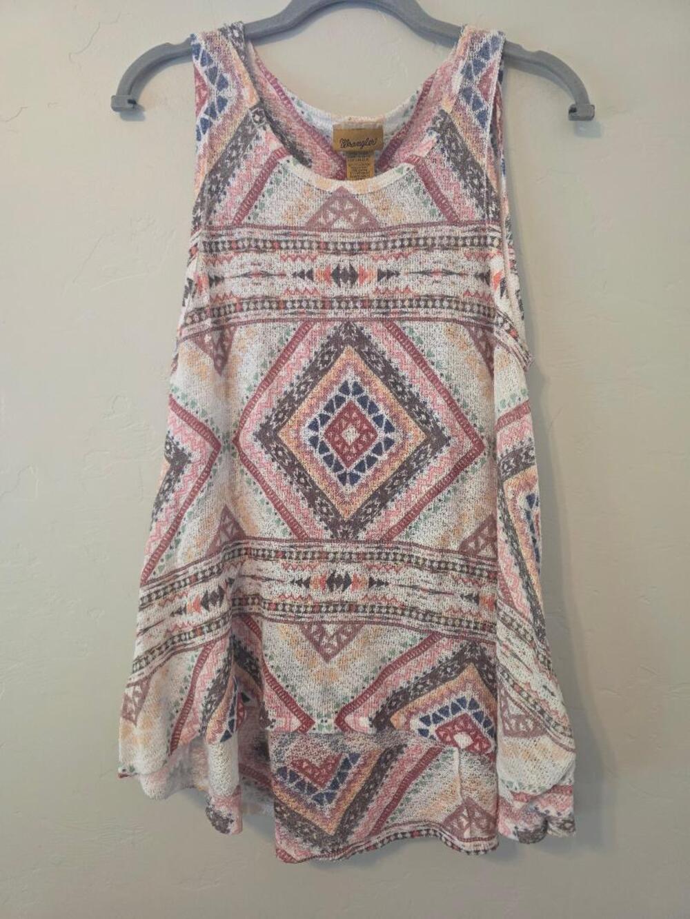 Wrangler Aztec Print Swing Tank Top Size L